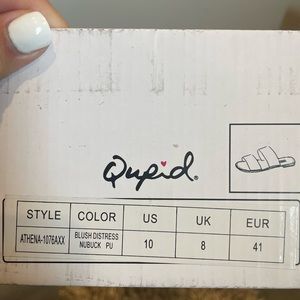 Qupid slide on sandals